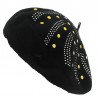 Chic black beret for woman 