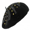 Chic black beret for woman 