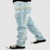 Pantaloni jeans blu da uomo con motivo moda