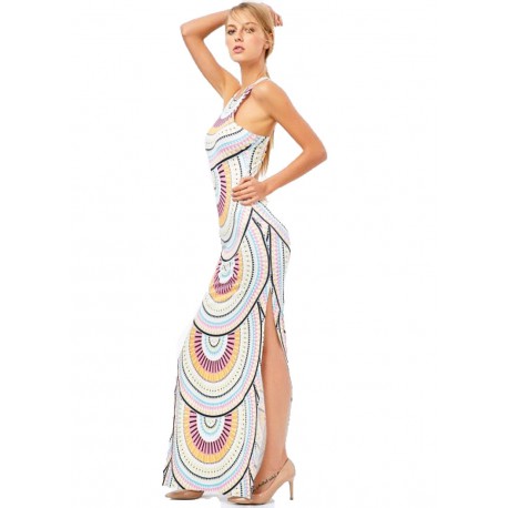 Elegant Sexy geometric maxi Dress