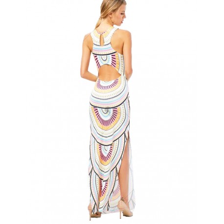Robe de soirée sexy géométrique