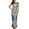 Ethnic chic tribal long dress multicolor