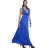 Navy blue long evening dress