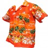 Camicia tropicale arancione da uomo