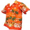 Orange tropical shirt for men