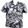 Black and white ethnic shirt for men