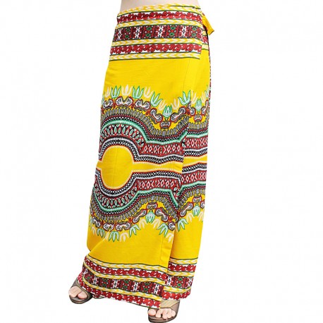 Flowing Yellow Dashiki Skirt