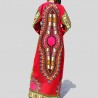 Kimono Dashiki lungo rosso per donna