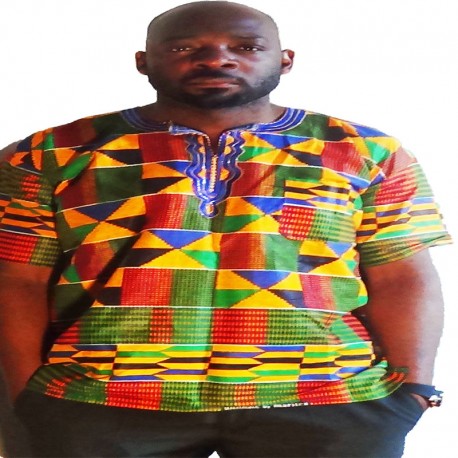 Camiseta Africana Kente para hombres