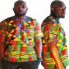 T-shirt africain Kente pour hommes