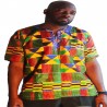 T-shirt africain Kente pour hommes