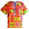 Maglietta Africana Kente uomo multicolore