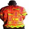 T-shirt africain Kente multicolore homme