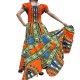 Abito da sera lungo Dashiki arancione