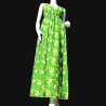 Long green floral dress