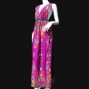 Purple floral long ethnic dress