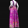 Robe longue ethnique fleurie violette