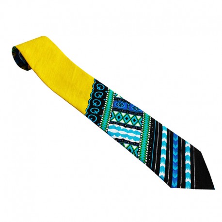 Yellow ethnic Dashiki tie for men