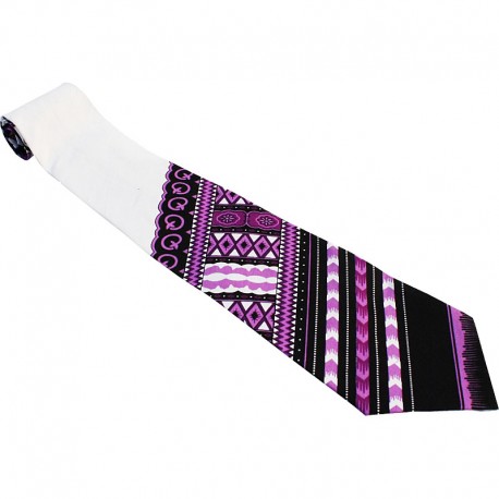 Cravatta viola etnica Dashiki per uomo