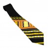 Corbata dashiki étnica amarilla y negra para hombre