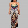 Ethnic tribal maxi dress with slit