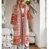 Bohemian kimono with floral pattern