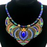 Collar bohemio chic multicolor azul