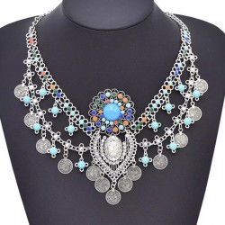 Collier Antique Vintage Argenté