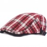 Boina roja a cuadros para hombre