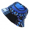 Chapeau bob ethnique bleu Dashiki
