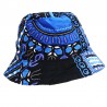 Chapeau bob ethnique bleu Dashiki