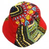 Chapeau bob ethnique rouge Dashiki