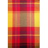 Écharpe madras rouge bordeaux multicolore