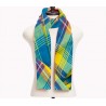 Multicolored Blue Madras Scarf