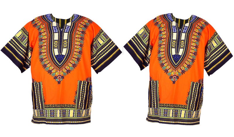 Camicia e Maglietta Dashiki arancione | Yamado / Angelina