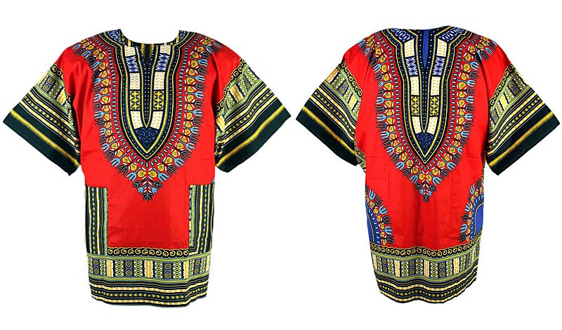 Camisa y camiseta Dashiki roja | Yamado / Angelina