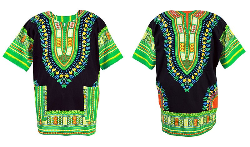 Green Dashiki shirt & T-shirt | Yamado / Angelina