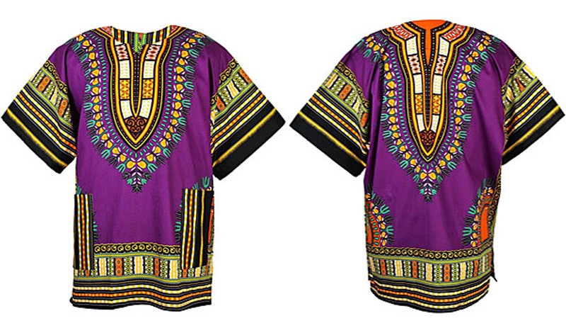Camisa y camiseta Dashiki púrpura | Yamado / Angelina