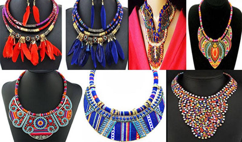 Collares étnicos elegantes para mujeres