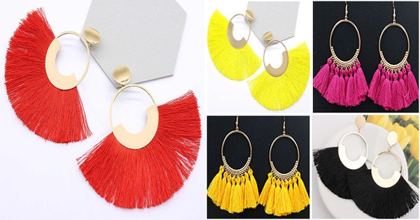 Pendientes de borlas: 5 colores de moda para llevar