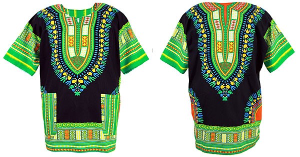 Chemise & T-shirt Dashiki vert | Yamado / Angelina