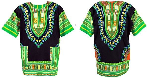 Green Dashiki shirt & T-shirt | Yamado / Angelina