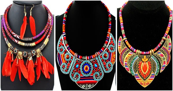 5 beautiful ethnic bohemian necklaces to wear or to offer